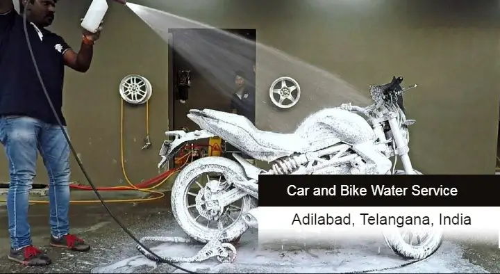 Car And Bike Washing Service in Adilabad  : Om Sai Car and Bike Water Service Center in Vidya Nagar