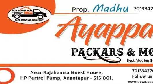 Ayyappa Packers and Movers in Ramachandra Nagar, Anantapur