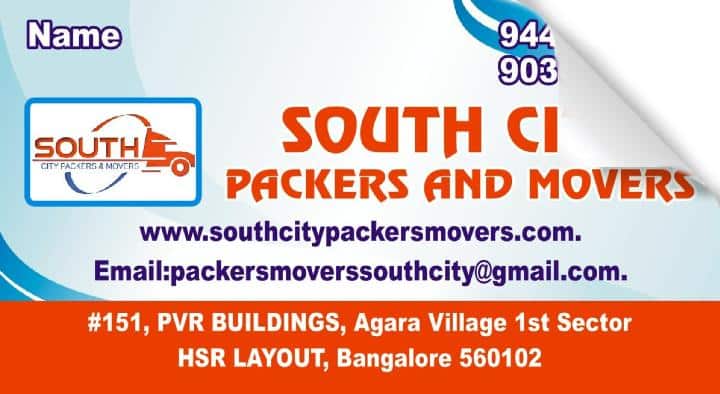 Packers And Movers in Bengaluru (Bangalore) : South City Packers and Movers in Hsr Layout