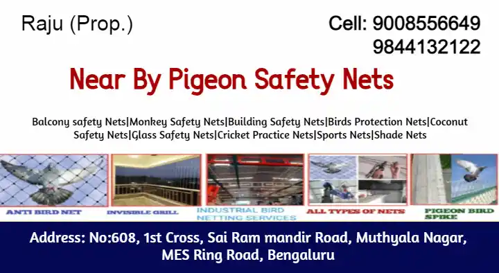 Near By Pigeon Safety Nets in Muthyala Nagar, Bengaluru