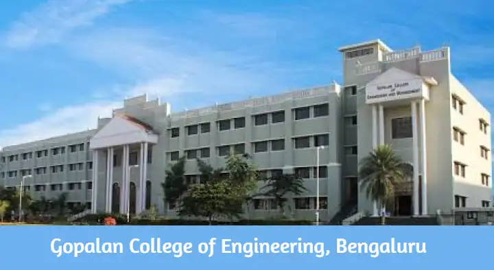 Engineering Colleges in Bengaluru (Bangalore) : Gopalan College of Engineering in Basava Nagar