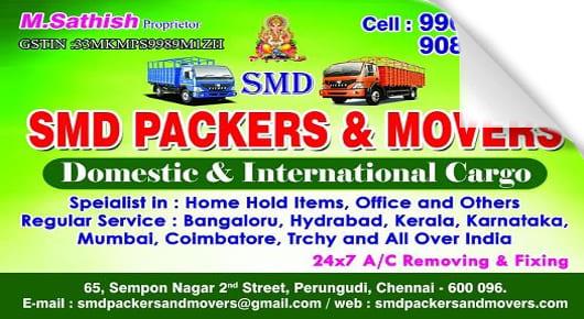Packers And Movers in Chennai (Madras) : SMD PACKRES AND MOVERS in Perungudi