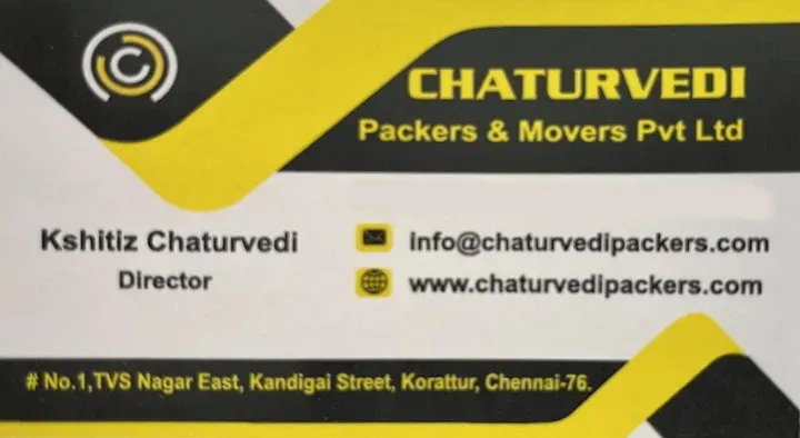 Packing Services in Chennai (Madras) : Chaturvedi Packers and Movers Pvt Ltd in Korattur
