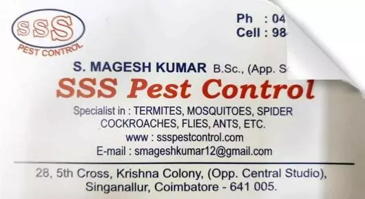 SSS Pest Control in Singanallur