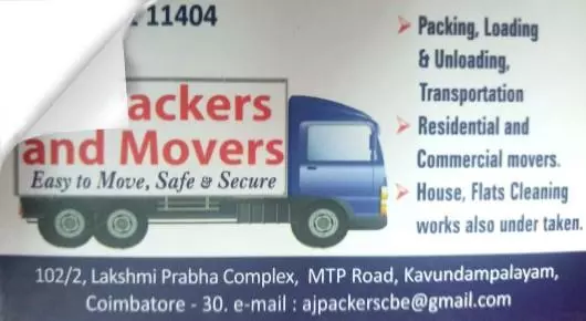 AJ Packers and Movers in Kavundampalayam, Coimbatore