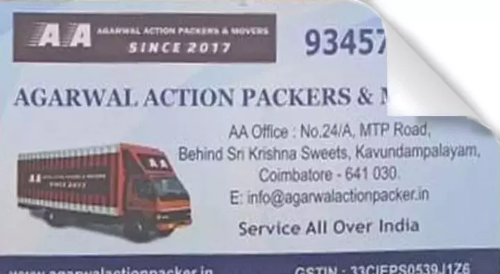 Packers And Movers in Coimbatore  : Agarwal Action Packers and Movers in Kavundampalayam