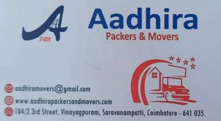 Packers And Movers in Coimbatore  : Aadhira Packers and Movers in Saravanampatti
