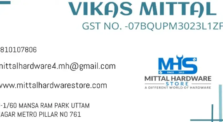 Hardware Shops in Delhi  : Mittal Hardware Store in Uttam Nagar