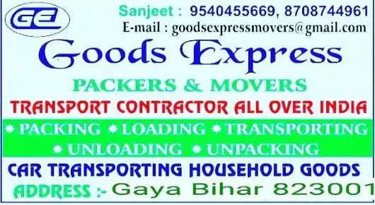 Packers And Movers in Gaya : Goods Express Packers And Movers in Pind Daan