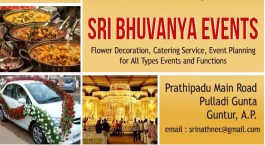 Catering Service in Guntur  : Sri Bhuvanya Events in Pulladigunta