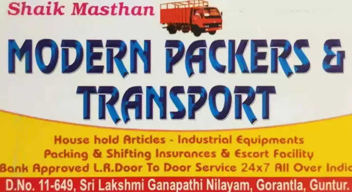 Modern Packers and Movers in Gorantla, Guntur