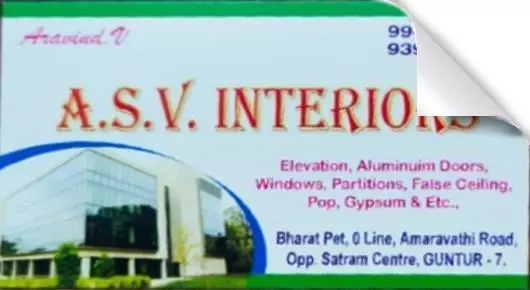 Upvc Windows Manufacturers And Dealers in Guntur  : A.S.V Interiors in Amravathi Road