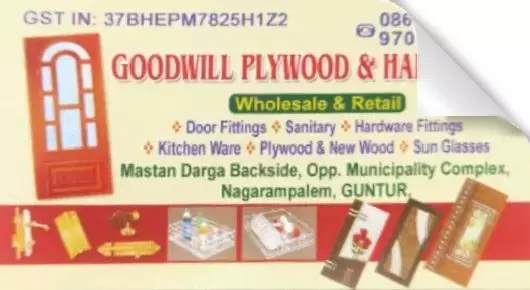 Wood Works in Guntur : GoodWill Plywood and Hardware in Nagaram Palem