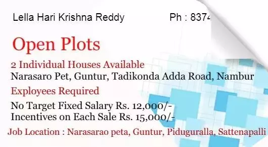 Real Estate in Guntur : Lella Hari Krishna Reddy in Narasaraopet