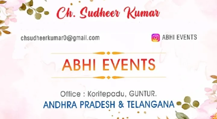 Birthday Party And Event Decorators in Guntur  : Abhi Events in Koritepadu