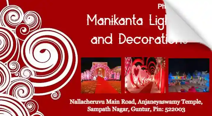 Flower Decorators in Guntur : Manikanta Lighting and Decorations in Sampath Nagar