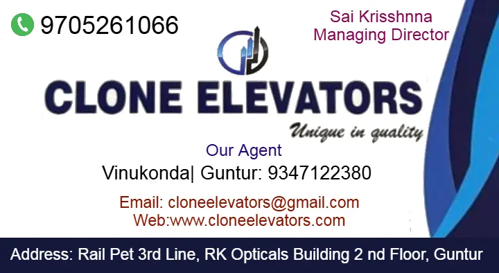 Clone Elevators in Railpet, Guntur