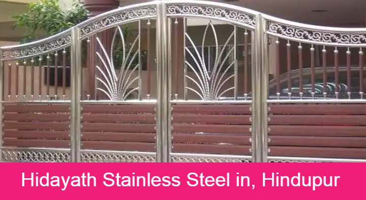 Stainless Steel Works in Hindupur  : Hidayath Stainless Steel in Parigi Road