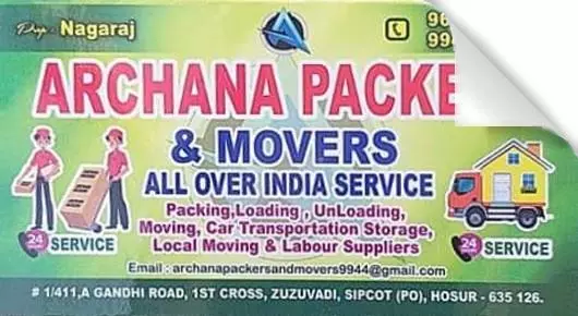 Packers And Movers in Hosur  : Archana Packers and Movers in Zuzuvadi