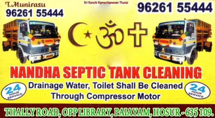 Nandha Septic Tank Cleaning in Palayam, Hosur