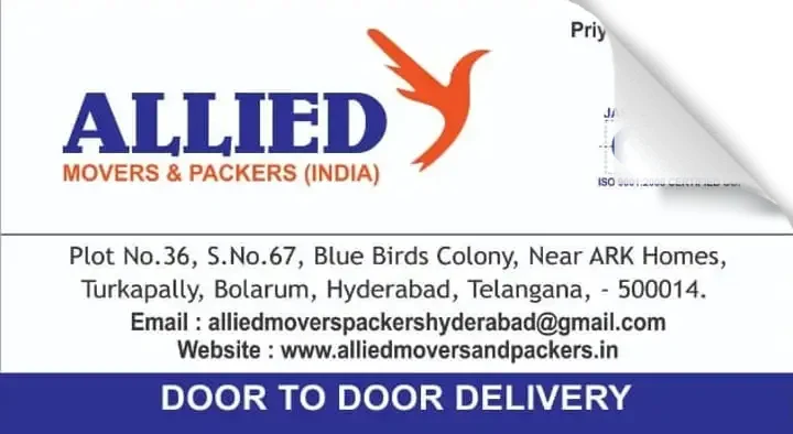 Allied Movers and Packers (India) in Bolarum, Hyderabad