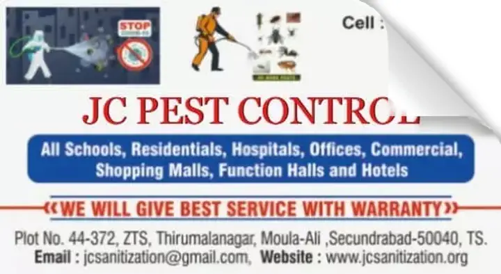 Pest Control Services in Hyderabad  : JC Pest Control in Secunderabad