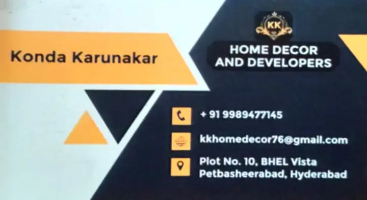 KK Home Decor and Developers in Pet Basheerabad
