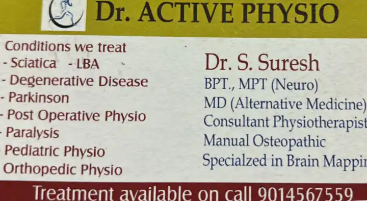 Dr Active Physio Home Care Service in Himayatnagar