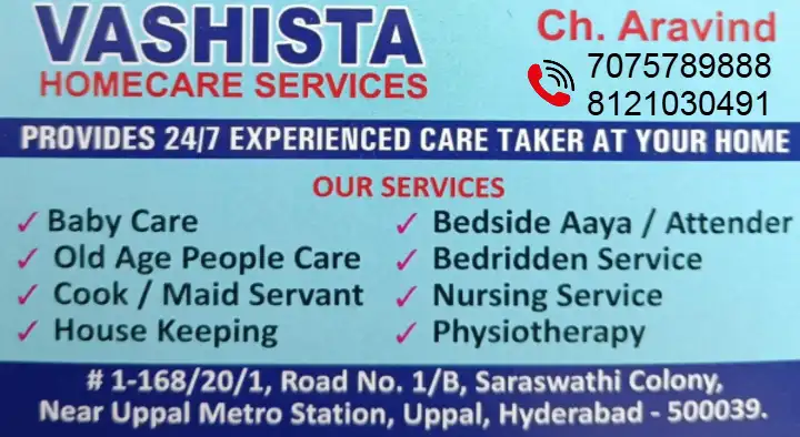 Vashista Home Care Services in Uppal, Hyderabad