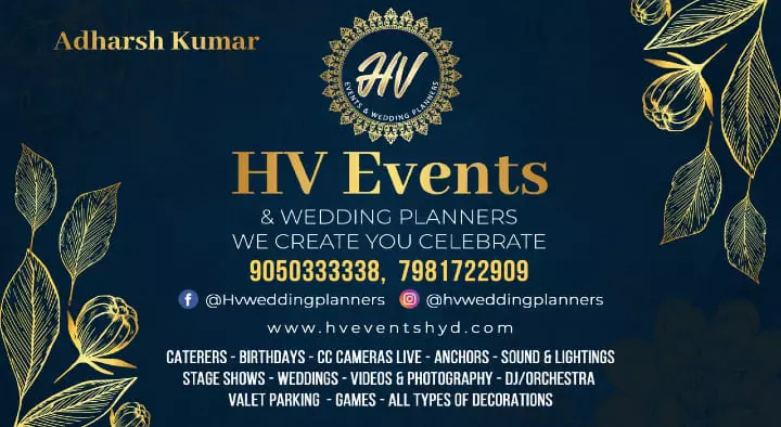 HV Events and Wedding Planners in Secunderabad, Hyderabad