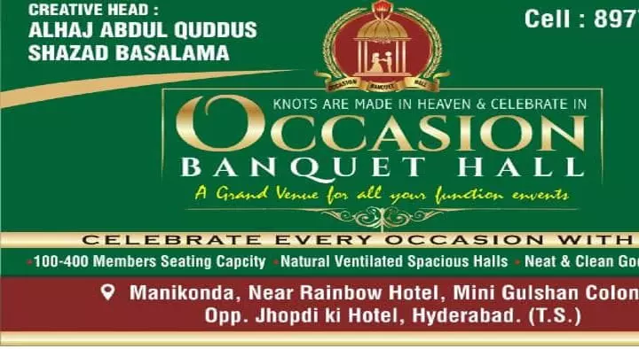 Occasion Banquet Hall in Manikonda, Hyderabad