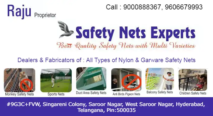 Safety Nets Experts in Saroor Nagar, Hyderabad