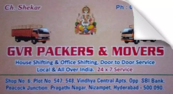 gvr packers and movers nizampet in hyderabad,Nizampet In Visakhapatnam, Vizag