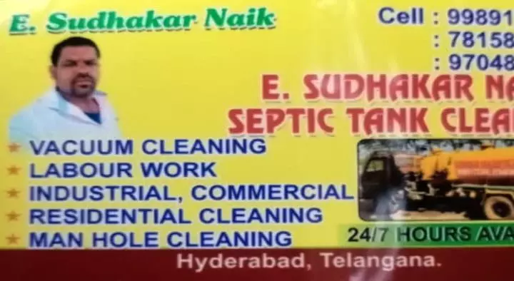 Labour Manpower Suppliers in Hyderabad : E Sudhakar Naik Septic Tank Cleaners in Ibrahimpatnam