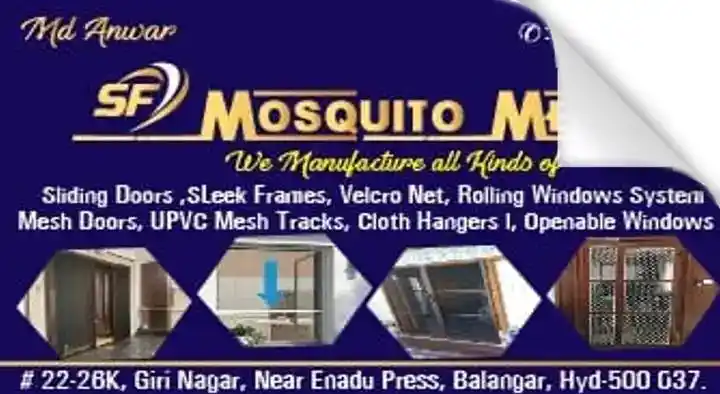 Mosquito Net Products Dealers in Hyderabad  : SF Mosquito Mesh in Balanagar
