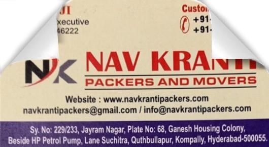 Nav Kranti Packers and Movers in Kompally, Hyderabad