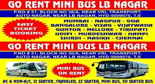 Tours And Travels in Hyderabad  : Go Rent Mini Bus LB Nagar in Autonagar
