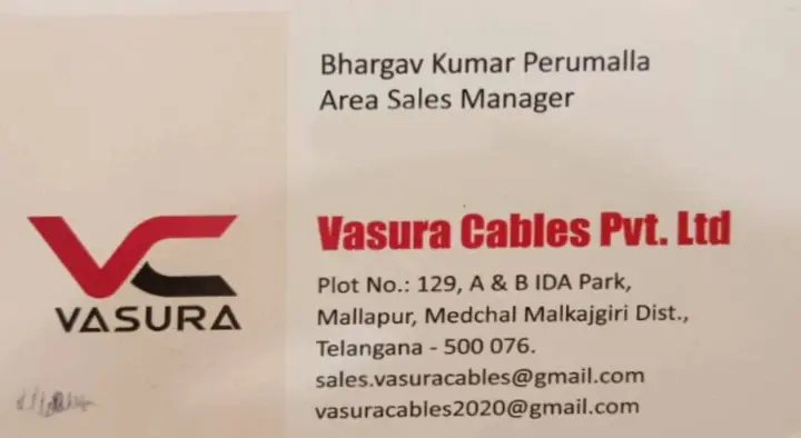 Vasura Cables Pvt Ltd in Malkajgiri, Hyderabad