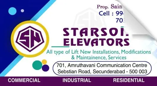 Elevators And Lifts in Hyderabad  : Starson Elevators in Secunderabad