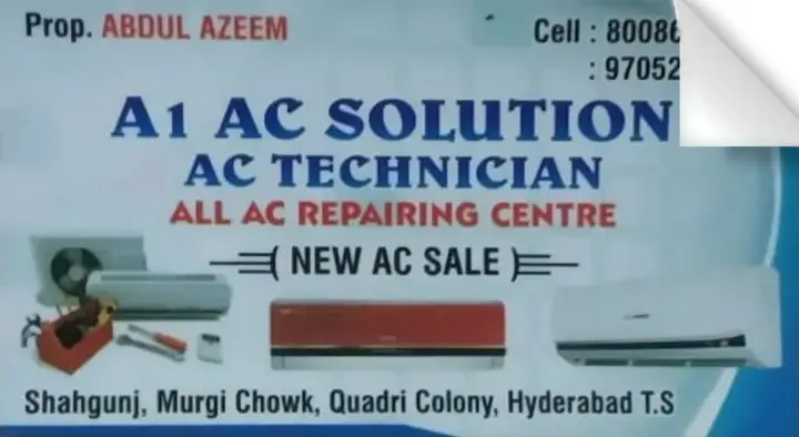 A1 AC Solution and AC Technician in Quadriya Colony, Hyderabad