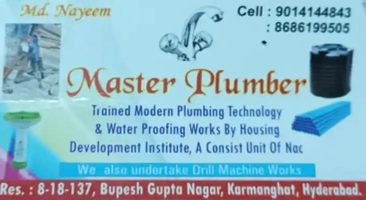 Waterproof Works in Hyderabad  : Master Plumber in Karmanghat