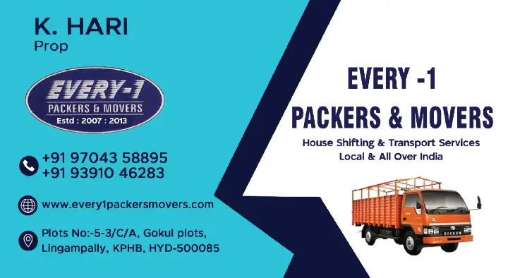 Mini Transport Services in Hyderabad  : Every 1 Packers and Movers in Lingampally
