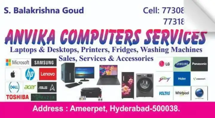 Anvika Computers Services in Ameerpet, Hyderabad