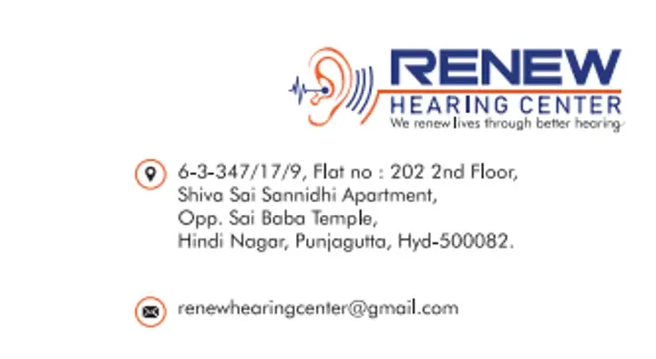 Renew Hearing Center in Punjagutta, Hyderabad