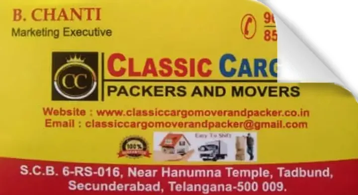 Classic Cargo Packers and Movers in Secunderabad, Hyderabad