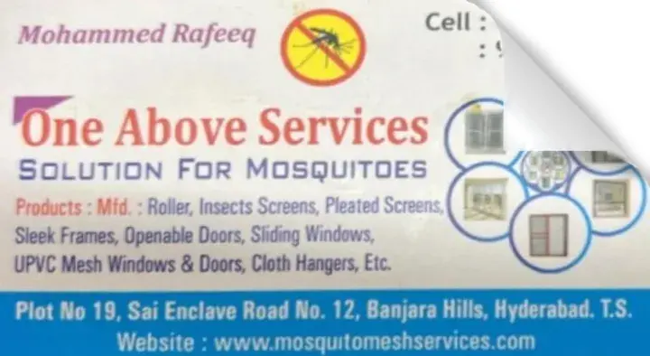 Openable Windows Manufacturers in Hyderabad  : One Above Services Solution for Mosquitoes in Banjara Hills