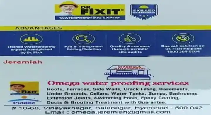 Zydex Waterproofing Works in Hyderabad  : Omega water proofing services in Balanagar