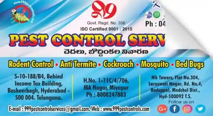 999 Pest Control Services in Basheerbagh, Hyderabad