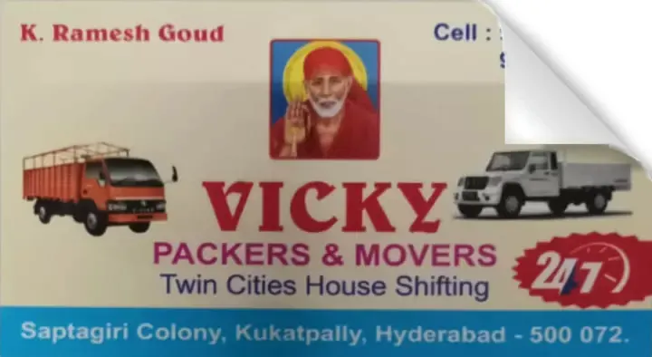 Vicky Packers and Movers in kukatpally, Hyderabad