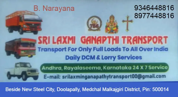 Sri Laxmi Ganapathi Transport in Medchal, Hyderabad